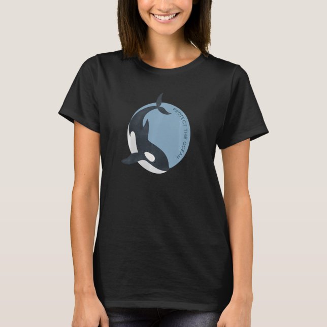T-shirt Protéger l'océan - Orca - Bombardier H (Devant)