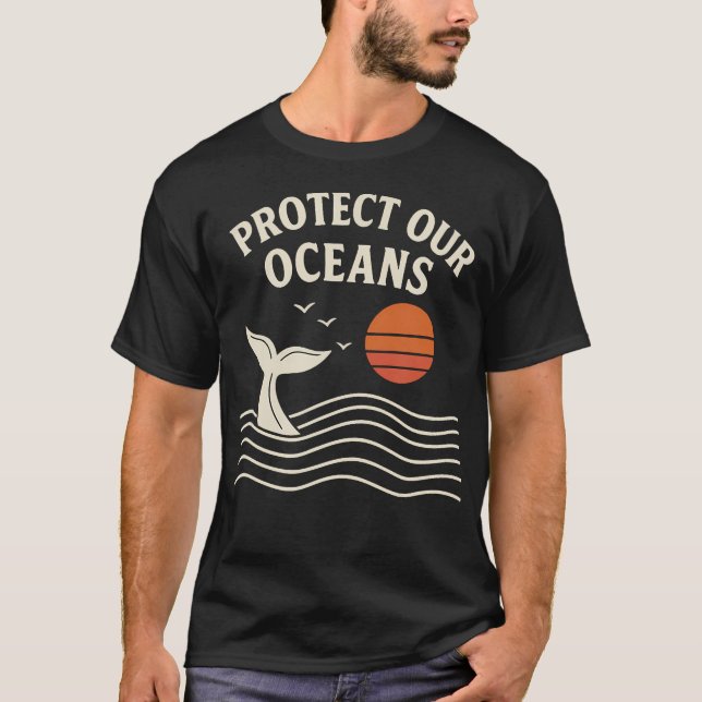 T-shirt Protéger nos océans Queue de baleine Éco-Responsab (Devant)