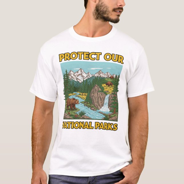 T-shirt Protéger nos parcs nationaux (Devant)
