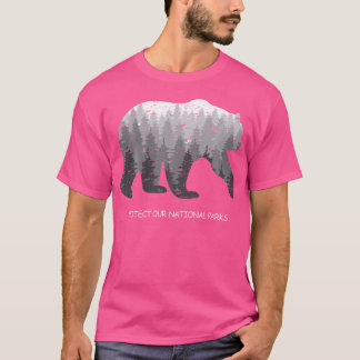 T-shirt Protéger Nos Parcs Nationaux Alt Us Randonnée Camp