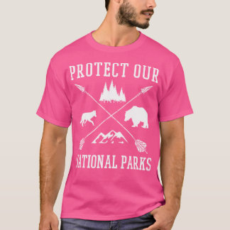 T-shirt Protéger Nos Parcs Nationaux Classique Résiste À L