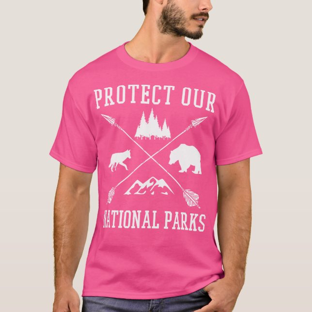 T-shirt Protéger Nos Parcs Nationaux Classique Résiste À L (Devant)