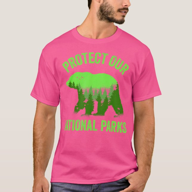T-shirt Protéger Nos Parcs Nationaux Classique Résiste À L (Devant)