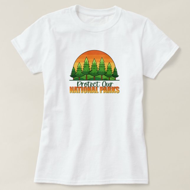T-shirt Protéger nos parcs nationaux Soutien (Design devant)