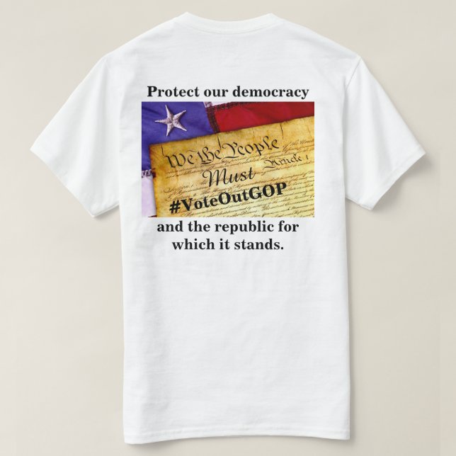 T-shirt Protéger notre démocratie et la république (Design dos)