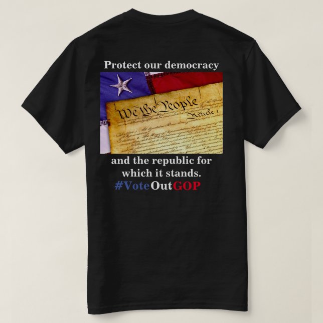 T-shirt Protéger notre démocratie et la république (Design dos)