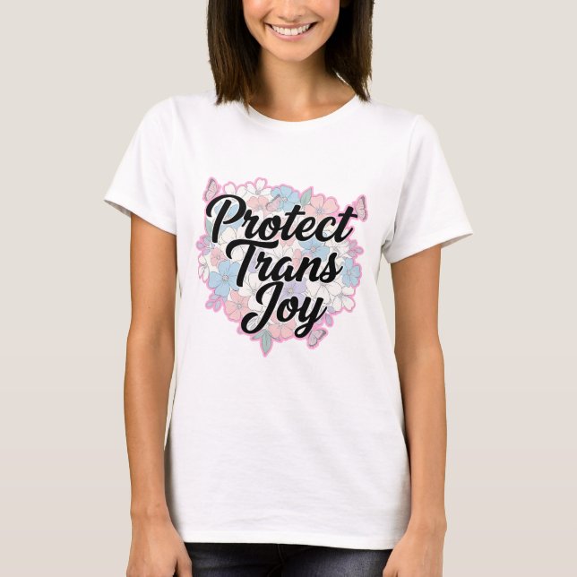 T-shirt Protéger Trans Joy Floral Women’s Tee (Devant)