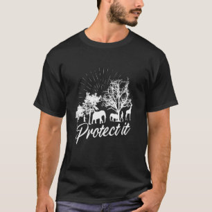T-shirt Protégez-le défenseur de l'environnement faune dro