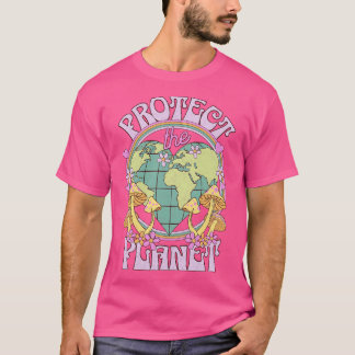 T-shirt Protégez le Jour des terres Planet Retro