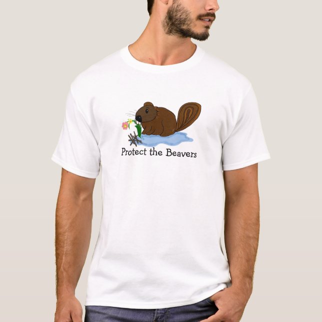 T-shirt Protégez les castors (Devant)