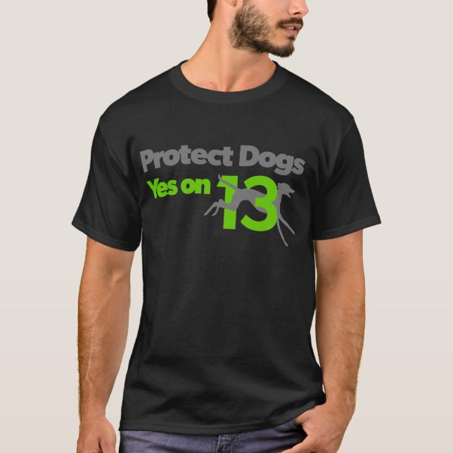 T-shirt Protégez les chiens - YesOn13 (Devant)