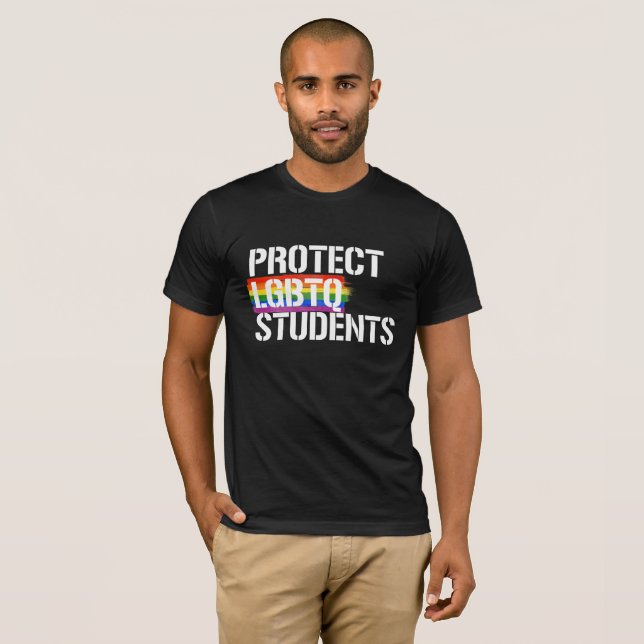 T-shirt Protégez les étudiants de LGBTQ - - LGBTQ redresse (Devant entier)