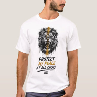 T-shirt Protégez Ma Paix À Tout Prix – Lion Desi Puissant
