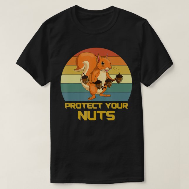 T-shirt Protégez vos écureuils noix (Design devant)