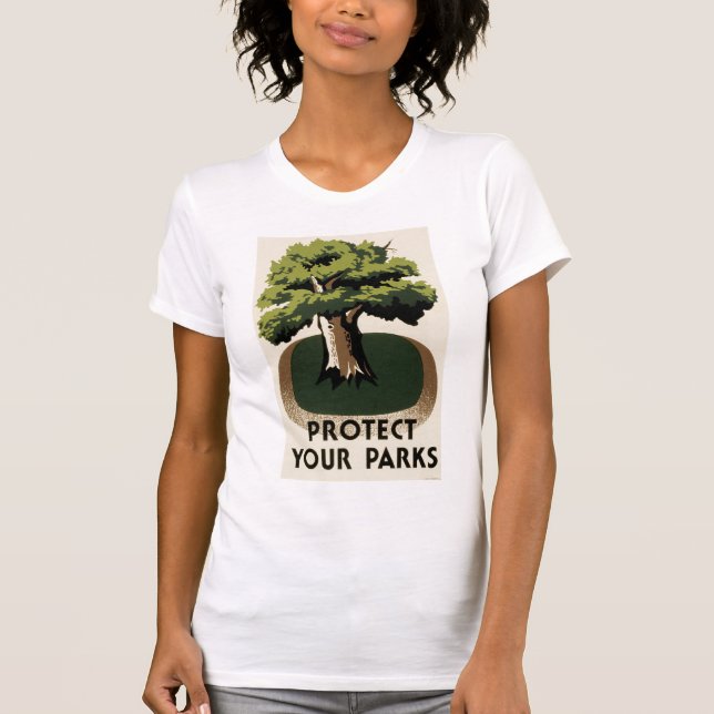 T-shirt Protégez vos parcs (Devant)