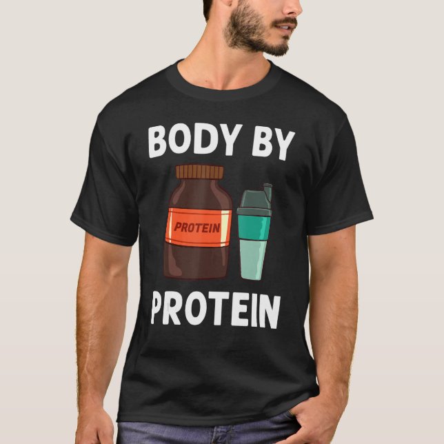 T-shirt Protein Shakes Powder Whey Boissons Snacks Vegan F (Devant)