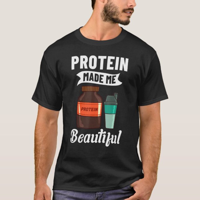 T-shirt Protein Shakes Powder Whey Boissons Snacks Vegan F (Devant)
