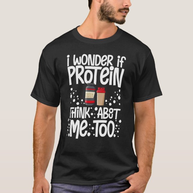 T-shirt Protein Shakes Powder Whey Boissons Snacks Vegan F (Devant)