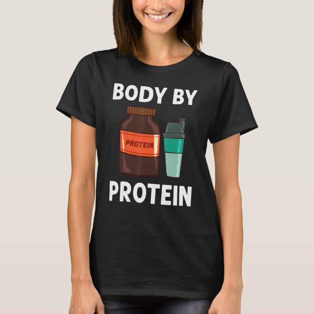 T-shirt Protein Shakes Powder Whey Boissons Snacks Vegan F (Devant)