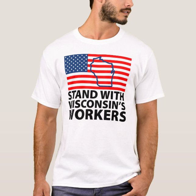 T-shirt Protestations du Wisconsin (Devant)