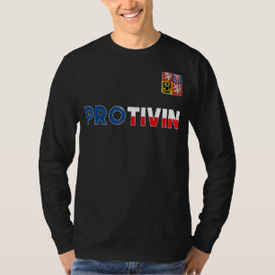 T-shirt Protivin République Tchèque Drapeau Coeur Lion Coa
