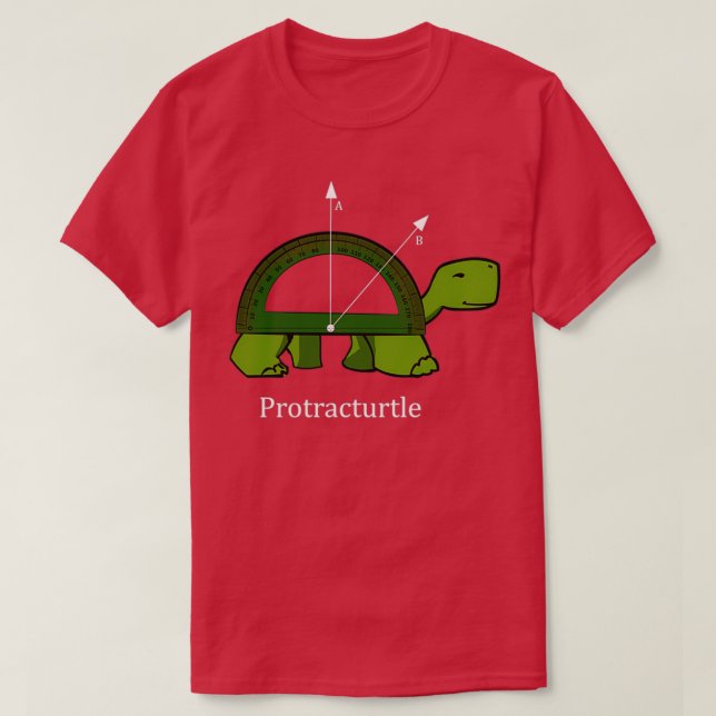 T-shirt Protracturtle Funny Math Turtle (Design devant)
