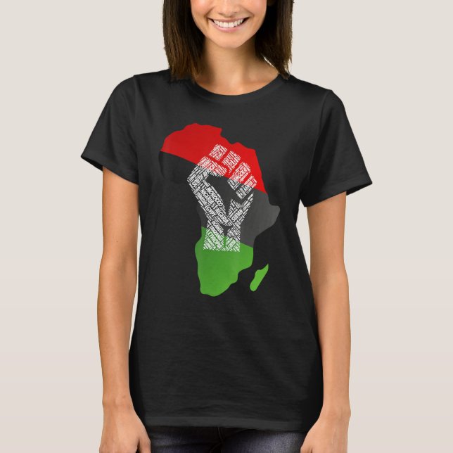 T-shirt Proud Africa Flag African Continent Young ed Ances (Devant)