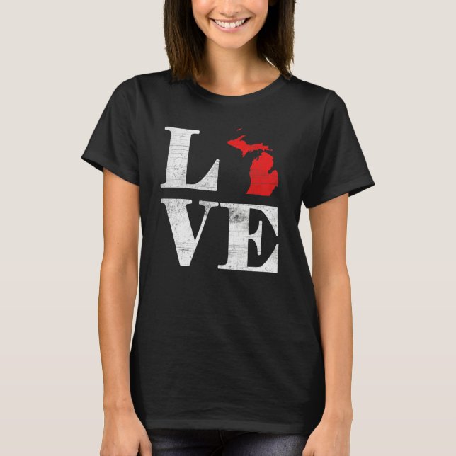 T-shirt Proud America Citizen State Flag Land Map Love Mic (Devant)