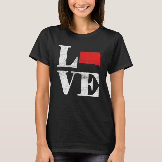 T-shirt Proud America Citizen State Flag Land Map Love Sou (Devant)