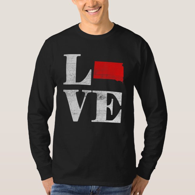 T-shirt Proud America Citizen State Flag Land Map Love Sou (Devant)
