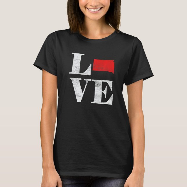T-shirt Proud America Citizen State Flag Land Map Love Sou (Devant)