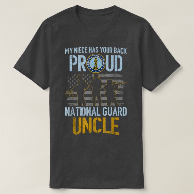 T-shirt Proud Army National Guard Uncle  U  (Design devant)