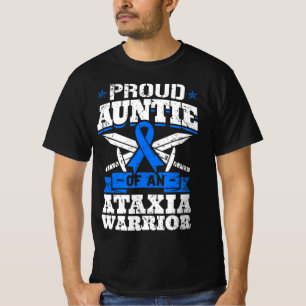 T-shirt Proud Auntie Of An Ataxia Warrior Awareness Ribbon