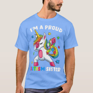 T-shirt Proud Autism Sister Dab Dance Shirts, Girls Dabbin