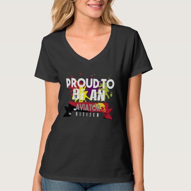 T-shirt Proud aviator citizen Profession career worker wor (Devant)