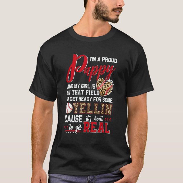 T-shirt Proud Baseball Pappy Baseball Family Matching (Devant)