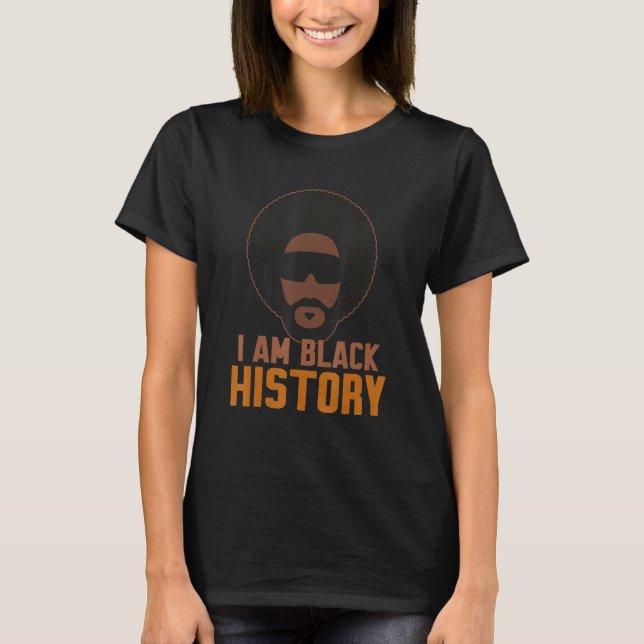 T-shirt Proud Black History Funny Afro Man Matching Family (Devant)