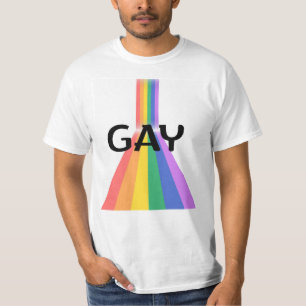 T-shirt Proud & Bold – "GAY" Typography with Radiant Verti