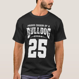 T-shirt Proud Bulldog Football Cousin Du Joueur 25