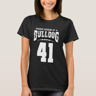 T-shirt Proud Bulldog Football Cousin Du Joueur 41