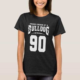 T-shirt Proud Bulldog Football Cousin Du Joueur 90