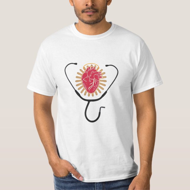 T-shirt Proud Cardiologist Heartbeat (Devant)