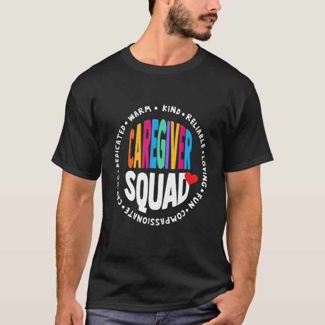 T-shirt Proud Caregiver Squad Nurse Appreciation Week Hear (Devant)