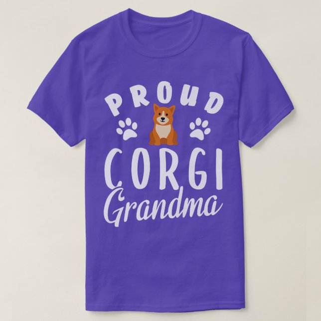 T-shirt Proud Corgi Grandma  (Design devant)