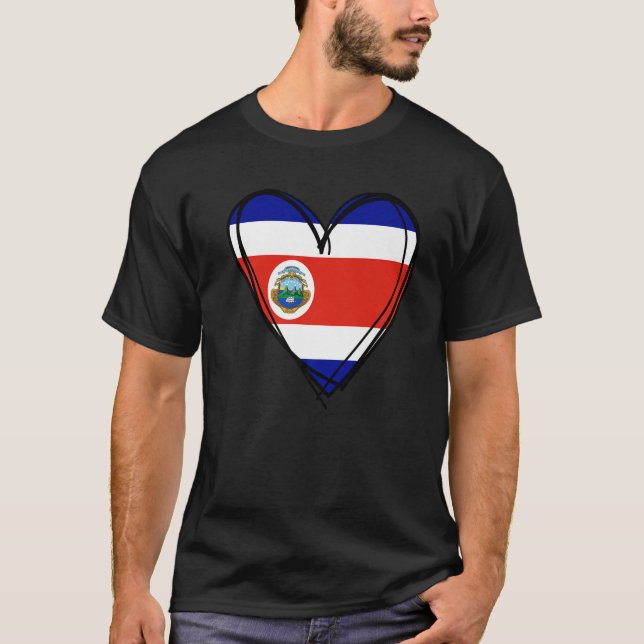 T-shirt Proud Costa Rican Boy Girl Aunt Costa Rica Flag He (Devant)