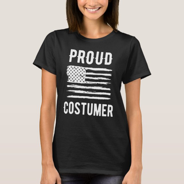 T-shirt Proud Costumer Profession American Flag (Devant)