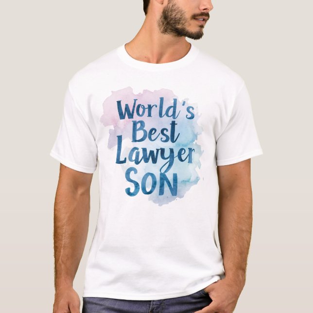 T-shirt Proud Dad of the World’s Best Lawyer Son (Devant)