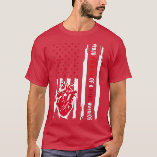 T-shirt Proud Daughter Of A Heart Warrior CHD Awareness Gi
