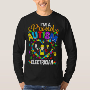 T-shirt Proud Electrician Autism Awareness Love Autistic M