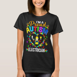 T-shirt Proud Electrician Autism Awareness Love Autistic M